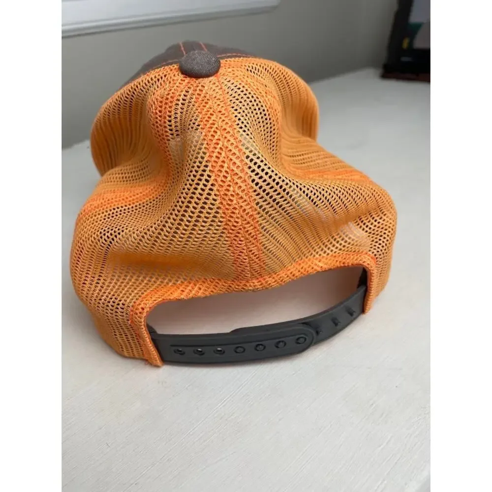 Richardson Brewery Trucker Hat Brown Snap Back Orange Mesh Baseball Cap